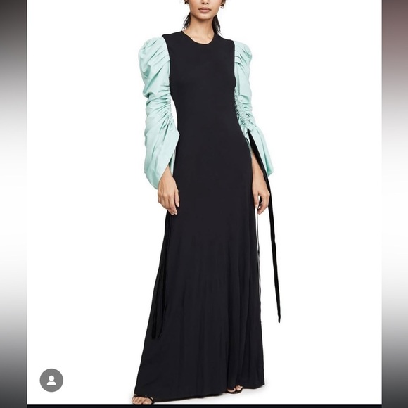 Like New Tory Burch Gathered Taffeta Sleeve Maxi Dress. - Picture 5 of 15